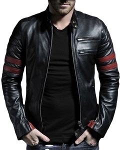 แจ็คเก็ตหนังบอมเบอร์ทรงยาวสำหรับผู้ชาย ปักโลโก้ตามสั่ง ปกพับลง โลโก้ด้านหน้า กันน้ำ เป็นมิตรกับสิ่งแวดล้อม เหมาะสำหรับฤดูหนาว  รับสั่งทำพิเศษ - Product Image 1