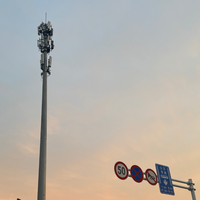 Tour de télécommunication monopôle en acier galvanisé à chaud de 10m à 60m, sectionnelle et polygonale, pour antenne de station de base cellulaire 5G
