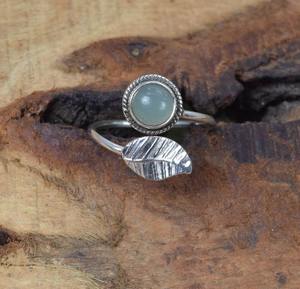 Piedra preciosa aguamarina 925 anillo giratorio de plata esterlina joyería Natural sólido 925 estampado plata esterlina anillo hecho a mano joyería - Product Image 4