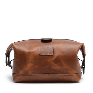 Shave Edge Designer Pebble Stainless Steel Wet Toiletry Bag Double Zipper Travel Wash Dopp Kit Organizer Luxury <b>Large</b> Capacity - Product Image 1