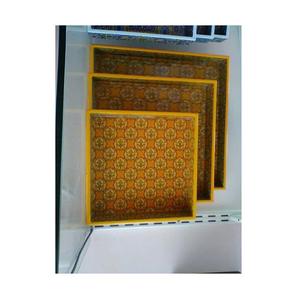 ถาดรองกระดูกเรซิ่นและฮอร์นถาดเสิร์ฟอาหารสีเหลืองปลอดภัยถาดตกแต่งคุณภาพสูงสำหรับห้องครัวบ้านโรงแรม - Product Image 1