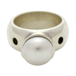 Diseñador al por mayor 925 anillo de cóctel de plata esterlina con perla amatista moda Hip Hop joyería mujeres boda regalo fiesta - Product Image 1