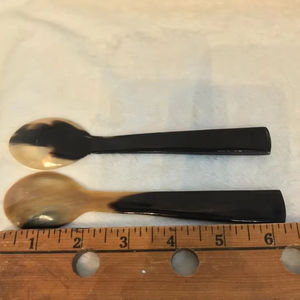 Juego de Cucharas de Cuerno de Búfalo Premium para Servir, Cocinar y Comer, Juego de Cucharas de Cuerno de Búfalo Hechas a Mano, Utensilios de Cocina Sostenibles - Product Image 1