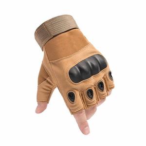 Vente en gros pas cher gants demi-doigt en cuir fitness haltérophilie entraînement gym personnalisés gants de chasse en plein air de haute qualité - Product Image 3