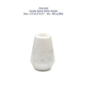 Bougeoir en marbre blanc de base de bol de 5x3x3 pouces d'approvisionnement en gros pour la décoration de table à la maison du fournisseur indien - Product Image 3