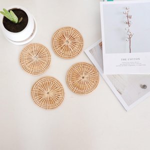 Ensemble de napperons en rotin, sous-verres, sous-verres, thé et boissons naturels de bonne qualité, napperons de table, de cuisine - Product Image 3