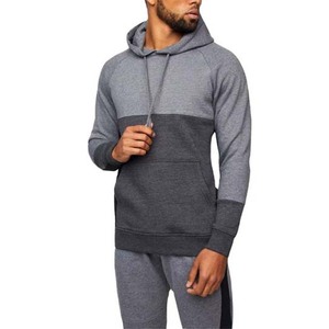 เสื้อกันหนาวมีฮู้ดสำหรับผู้ชายเสื้อมีฮู้ดผ้าคอตตอนสีตัดกันทรงโอเวอร์ไซส์มีซิปสำหรับ100% - Product Image 1