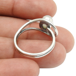 Dainty Engagement <b>Ring</b> for Her 925 Sterling <b>Silver</b> Natural Rainbow Moonstone <b>Chunky</b> Handmade Jewelry Wholesale Factory Price - Product Image 4