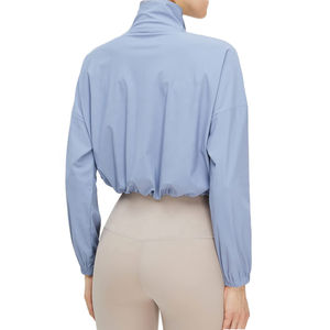 Autumn Winter <b>Women</b> Breathable Reversible Zipper Collar <b>Long</b> Sleeve Sports Sweater Fitness Jacket Warm Running Yoga <b>Top</b> Regular - Product Image 6