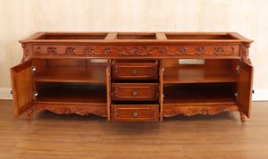 Offre spéciale Armoire moderne de luxe en bois de teck massif de haute qualité Cuisine Salle de bain Sculpté Vanités debout pour salon appartement - Product Image 5