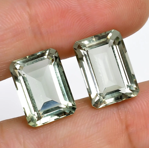 Amatista verde natural Octágono Esmeralda forma Cuarzo Prasiolita Piedras preciosas Piedras sueltas Facetadas Venta al por mayor Ofertas a granel Fabricante - Product Image 1