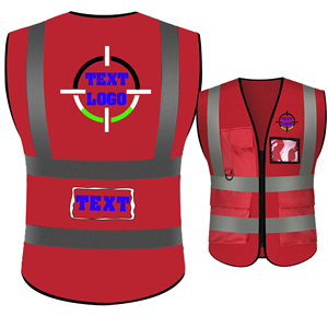 Gilet de sécurité en gros avec bandes réfléchissantes personnalisé multi-poches pratique réfléchissant 100% polyester vestes vêtements de travail - Product Image 4