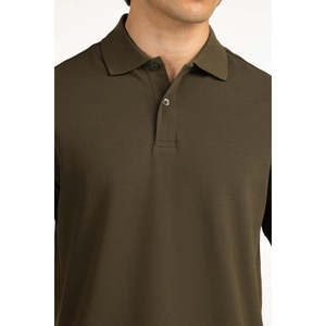 Polo en tricot uni pour homme, coupe classique, col brodé, manches courtes en élasthanne, respirant, confortable, taille XL - Product Image 2
