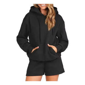 ชุดเซ็ตฮู้ดดี้และกางเกงขาสั้นผู้หญิงไซส์ใหญ่ คุณภาพสูง ขายส่ง ราคาพิเศษ ปรับขนาดได้ ขายดี - Product Image 2