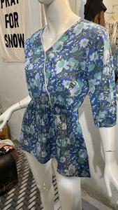 Tunique indienne pour femmes, robe longue bohème, maxi, tissée, 100% coton, vêtements de plage de créateur d'été, taille naturelle, vente en gros - Product Image 3