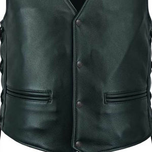 2025 New Arrival Men's Leather <b>Vest</b> Adult Size Fashionable Winter OEM Service Top Quality Factory Made Professional Leather <b>Vest</b> - Product Image 6