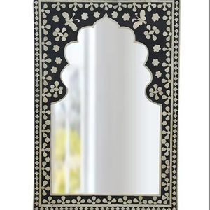 Marco de espejo de madera Rectangular antiguo, incrustaciones de hueso personalizadas hechas a mano para decoración de pared para salas de estar y dormitorios - Product Image 1