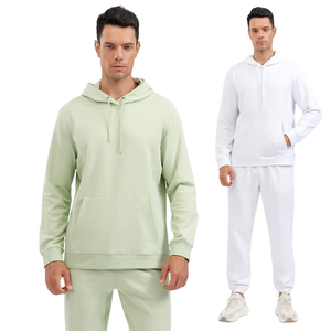 Customized Men's Winter <b>Hoodies</b> Solid Black color Heavyweight 450GSM 100% Cotton Custom Screen Printed Logo Oversized Man <b>Hoody</b> - Product Image 2