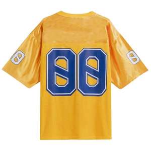 Wholesale Custom Full Print Streetwear American <b>Retro</b> <b>Football</b> Jersey Short High Quality Sublimation Mesh 100% Polyester - Product Image 2