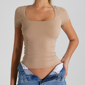 Camisetas sin mangas estampadas para mujer, tela elástica, compra directamente de fábrica a precio mayorista, camiseta sin mangas personalizada para mujer, camiseta sin mangas - Product Image 3