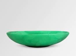 Cuenco de servicio ecológico tallado en resina de lujo para fiesta Diseño de forma redonda Rosa Presentación de alimentos HF CRAFTS - Product Image 4