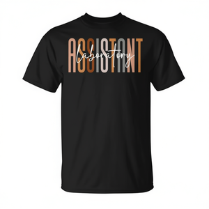 T-shirt d'assistant de laboratoire, col rond, noir, unisexe, promotionnel - Product Image 2