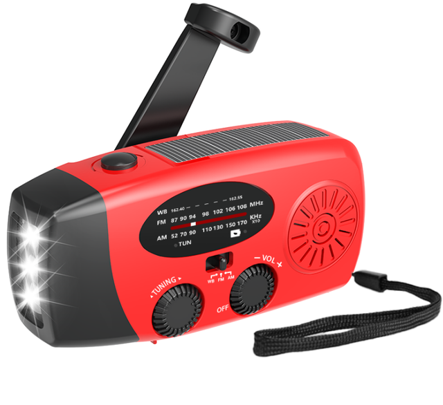 Top Selling Hand-crank Radio AM/FM/NOAA Radio Solar Panel Torch SOS Perfect for Outdoor or Any Emergency Use