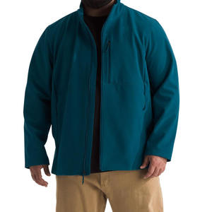 Best Sale Winter Plus Size Stand Collar 3D Embroidered Front Customize Breathable <b>Long</b> Sleeved <b>Men</b> Softshell <b>Jackets</b> Wholesale - Product Image 4