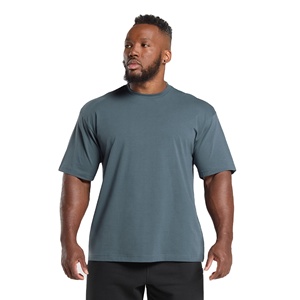 T-shirt de sport léger et ajusté pour homme, 100% coton, 220g, respirant, extensible, séchage rapide, fitness, entraînement, personnalisable, OEM, marque privée - Product Image 1