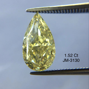Amarillo elegante Tamaño de 1,52 quilates Corte de pera SI Clarity EX VG F GIA Certificado 100% Diamantes sueltos Naturales de La India Venta al por mayor OEM ODM - Product Image 1