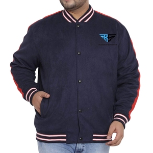 แจ็กเก็ตเบสบอลสำหรับผู้ชายเสื้อแจ็กเก็ตกันหนาวแบบลำลองปกตั้งมีหลายสี - Product Image 1