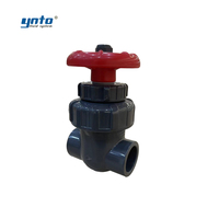 YNTO haute qualité manuel UPVC jardin Irrigation vanne d'écluse contrôle de débit de précision PVC porte certifié CE DN15-DN50