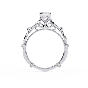 แหวนเพชรทรงกลมเจียระไนแบบบริลเลียนท์ เพชรเลี้ยงในห้องปฏิบัติการ ชุบทองคำขาว 14K ชุดเครื่องประดับเจ้าสาวสุดหรู IGI ความใส VVS/VS - Product Image 5