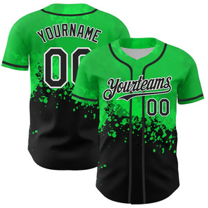 Maillot de baseball personnalisé avec sublimation numérique à manches courtes Maillot de baseball respirant pour homme Chemise mode Hip Hop Streetwear - Product Image 1