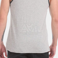 Camiseta sin Mangas Casual para Hombre, Nueva Llegada 2025, Color Sólido Personalizado, Ecológica, Transpirable, de Poliéster/Algodón, Secado Rápido, Alta Calidad