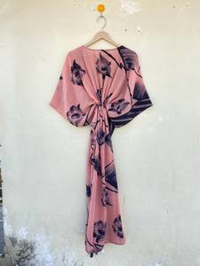 Robe caftan en soie recyclée pour femmes pour fête demoiselle d'honneur été automne printemps porter - Product Image 2