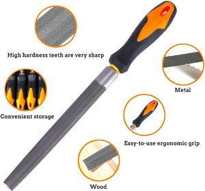 Đặc điểm kỹ thuật cao 17 mảnh kim loại tay và kim tập tin công cụ thiết lập. Lớn và nhỏ nhỏ T12 thép carbon phẳng tập tin, nửa vòng - Product Image 2