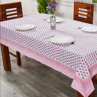 Nappe imprimée en 100% coton naturel, bloc à main, Design Floral, décor personnalisé, Rectangle, couverture de Table à manger, fabrication indienne