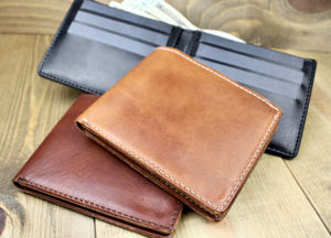 Classic Custom <b>Leather</b> Bi Fold Wallet Slim Genuine <b>Leather</b> RFID Blocking <b>Purse</b> <b>For</b> <b>Men</b> With Logo BFW-0107 - Product Image 4