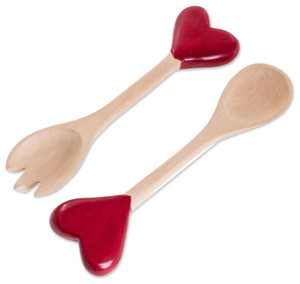 Ustensiles de service à salade en bois multifonctions Accessoires de cuisine avec poignée en résine Nouvelles idées de produits en bois d'acacia - Product Image 4