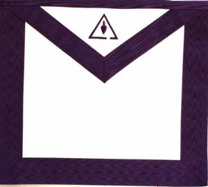 MASONIC ROYAL Leather Oversleeve <b>Apron</b> for Council Members Everyday Use M Aslam Regalia Brand <b>White</b> Unisex - Product Image 1
