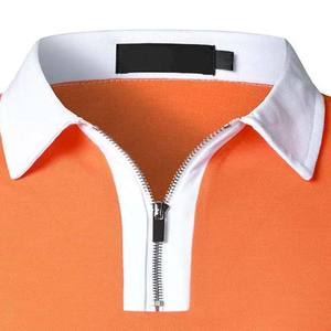 OEM personalizado de alta calidad de algodón de talla grande ropa de hombre Polos media cremallera de manga corta suelta Streetwear hombres Polo camisa - Product Image 2