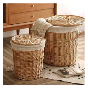Best-Selling Lightweight Handwoven <b>Rattan</b> <b>Storage</b> Baskets Wicker Organizer OEM ODM Service Available Made in Vietnam - Product Image 5