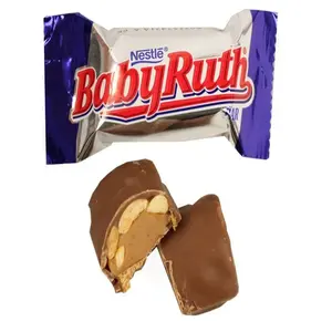 Baby Ruth Chocolate Bar 2.1 Ounce Bars (Pack of 24)/Baby Ruth Milk Chocolate Candy Bars Full Size Bulk Ferrero Candy 1.9 oz Pack