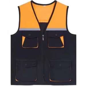 Gilet réfléchissant de sécurité haute visibilité de haute qualité Gilet de sécurité Gilet réfléchissant Gilets de circulation orange - Product Image 6