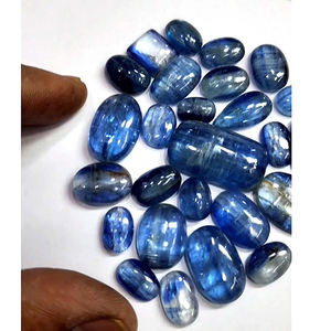 123 pièces Cabochon de cyanite naturelle 10mm-25mm coussin Rectangle ovale haut bleu Iroc ventes Kyanite pierres précieuses calibrées en vrac - Product Image 5