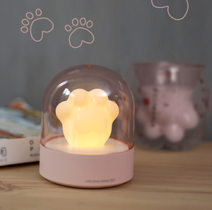 Cute Cat Paw Modern Cloth Night <b>Light</b> LED USB Rechargeable Dining Room Lamp Soft Warm <b>Light</b> Eco-Friendly Pet Paw Decor - Product Image 3