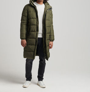 Veste matelassée en toile d'hiver pour homme, personnalisée OEM, douce, respirante, écologique, séchage rapide, grande taille, imprimé, coupe-vent, à fermeture éclair, à capuche - Product Image 6