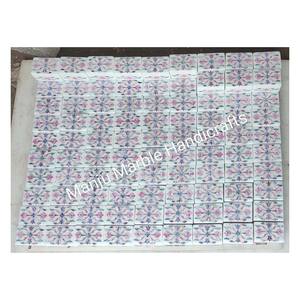 Boîte d'incrustation de marbre faite à la main Produit de qualité de conception unique pour le stockage de bijoux comportant le matériel de nacre particulièrement décoratif - Product Image 1