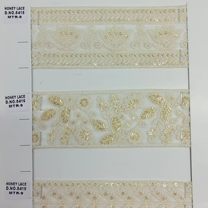 ผ้าทอสไตล์ดีไซเนอร์ลูกไม้ปักลายสไตล์แอฟริกันพร้อมพลอยเทียมลูกไม้พื้นเมืองที่ตัดด้วยมือเป็นมิตรต่อสิ่งแวดล้อม - Product Image 1